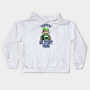 Farmers we start young Kids Hoodie